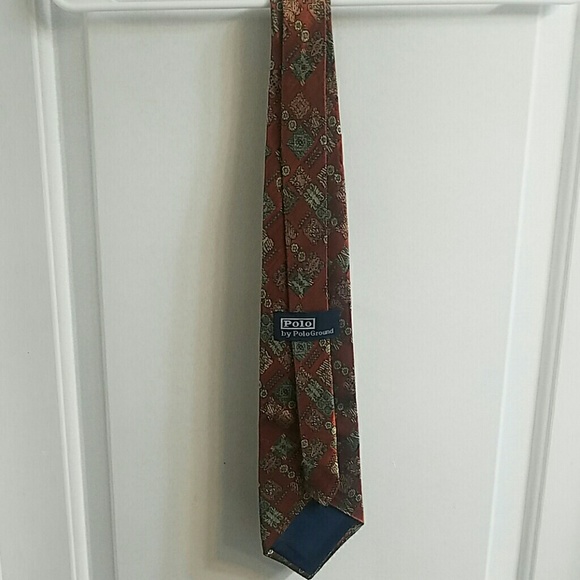 Mens Polo by Polo Ground 100% Silk Tie - Picture 6 of 6